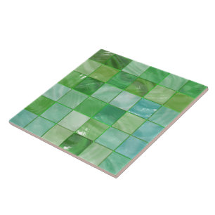 De Cerâmica O verde esquadra o azulejo