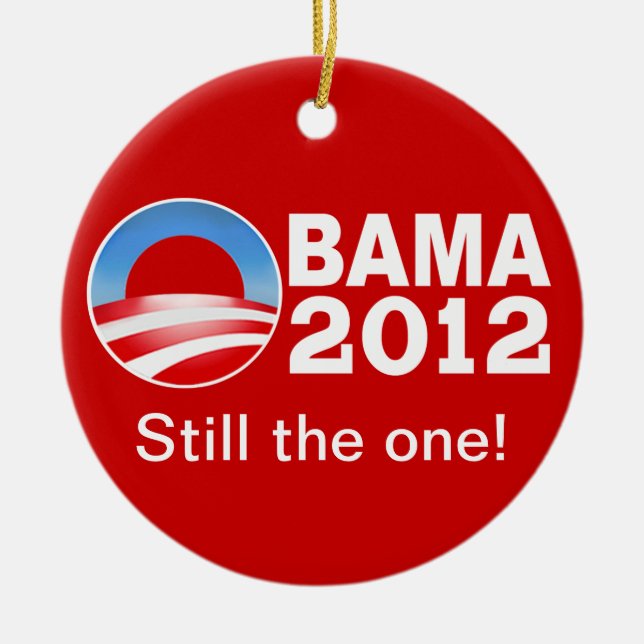 De Cerâmica Obama 2012 - Ainda esse! Ornamento patriótico (Frente)