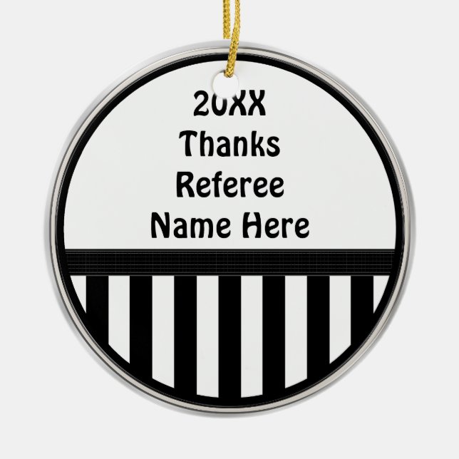 De Cerâmica Obrigado personalizado você ARBITRA ornamento do (Frente)