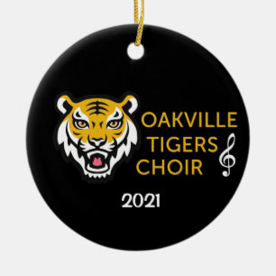 De Cerâmica OHSChoir Tigres Ornamento Escuro
