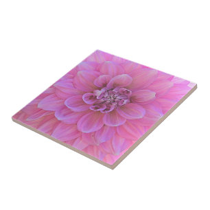 DE CERÂMICA "OLHANDO PROFUNDAMENTE PARA O PINK DAHLIA" AZULEJO
