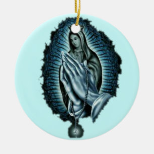 De Cerâmica Oração roxa ornamento abençoado da Virgem Maria