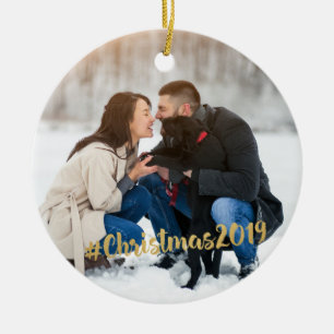 De Cerâmica Ornamento 2019 da foto dos #Christmas