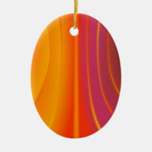 De Cerâmica Ornamento abstrato Orange Swirl