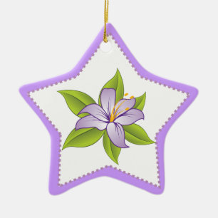 De Cerâmica Ornamento alfanumérico púrpura Lilac Lilac Stargaz