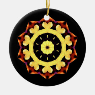De Cerâmica Ornamento Amarelo Sun