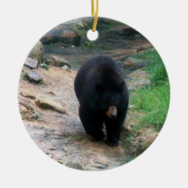 De Cerâmica Ornamento americano do urso preto (Frente)