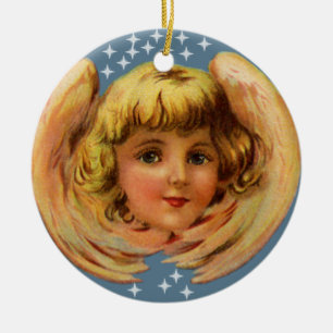 De Cerâmica Ornamento Anjo E Estrelas