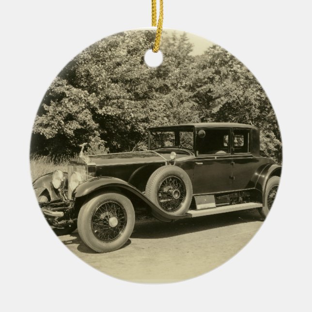 De Cerâmica Ornamento Antiquado do Carro (Frente)