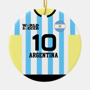 De Cerâmica Ornamento Argentina World Soccer Jersey