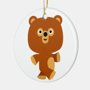 De Cerâmica Ornamento assertivo bonito do urso dos desenhos
