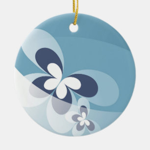 De Cerâmica Ornamento azul do Natal da borboleta