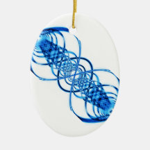 Ornamento azul do oval da onda da ressonância