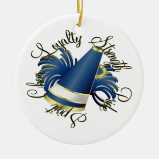 De Cerâmica Ornamento azul e Dourado do elogio das qualidades