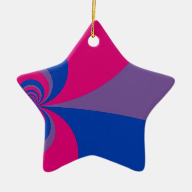 De Cerâmica Ornamento bissexual do orgulho (Frente)