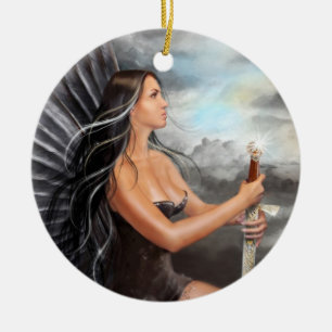 De Cerâmica ornamento Black Angel