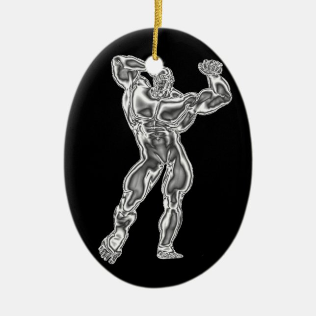 De Cerâmica Ornamento Bodybuilding da pose dos homens (Frente)