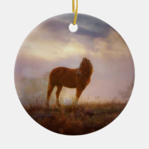De Cerâmica Ornamento bonito Palomino Mustang
