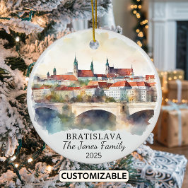 De Cerâmica Ornamento Bratislava Personalizado, Presente na Es