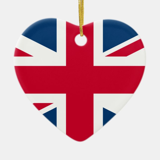 De Cerâmica Ornamento britânico do coração (Frente)