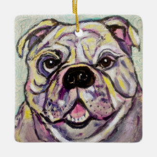 De Cerâmica Ornamento Bulldog
