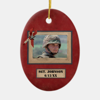 De Cerâmica ornamento caído personalizado das forças armadas