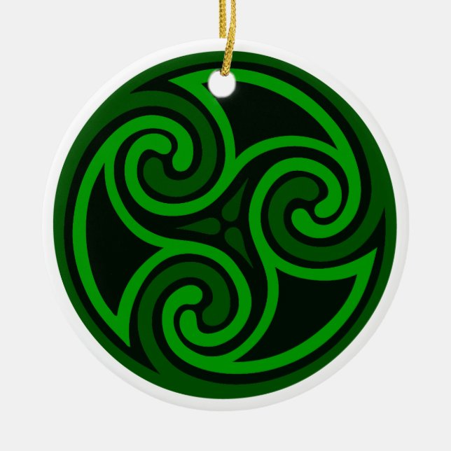 De Cerâmica Ornamento celta irlandês do redemoinho (Frente)