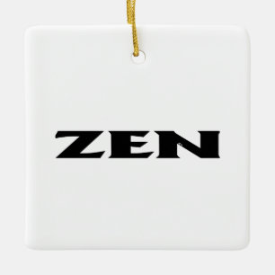 De Cerâmica Ornamento cerâmico branco preto Zen