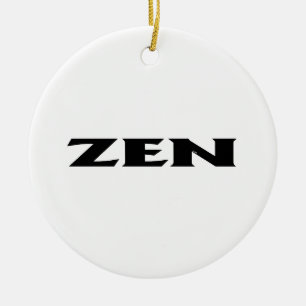 De Cerâmica Ornamento cerâmico branco preto Zen