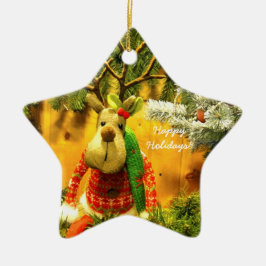 De Cerâmica Ornamento cerâmico da estrela do "Chump" boas