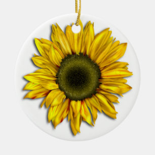 De Cerâmica Ornamento cerâmico do girassol amarelo