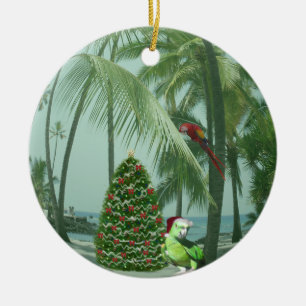 De Cerâmica Ornamento cerâmico do Natal havaiano