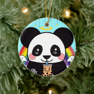 De Cerâmica Ornamento cerâmico do Urso Kawaii Boba Panda