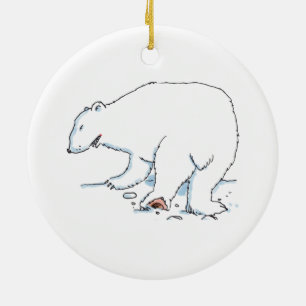 De Cerâmica ornamento cerâmico do Urso Polar