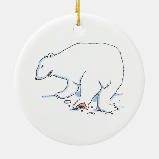 De Cerâmica ornamento cerâmico do Urso Polar (Traseira)
