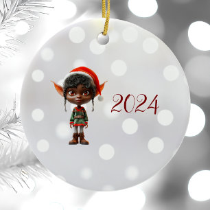 De Cerâmica Ornamento Cerâmico do Zen Teen Christmas Elf
