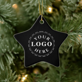 De Cerâmica Ornamento Cerâmico Estrela com Logotipo Personaliz