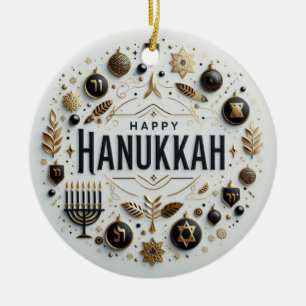 De Cerâmica Ornamento Cerâmico Feliz Hanukkah