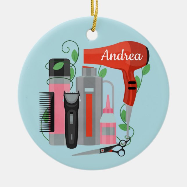 De Cerâmica Ornamento cerâmico Hair Stylist (Frente)