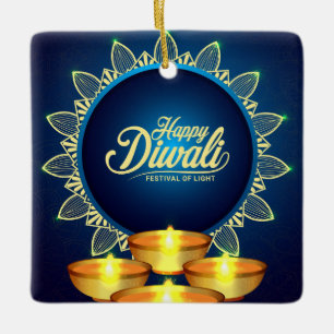 De Cerâmica Ornamento cerâmico Happy Diwali