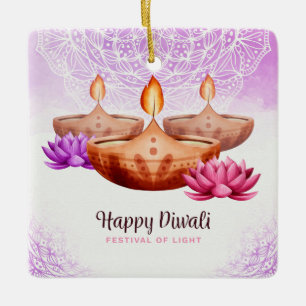 De Cerâmica Ornamento cerâmico Happy Diwali