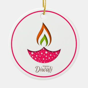 De Cerâmica Ornamento cerâmico Happy Diwali