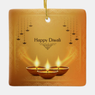 De Cerâmica Ornamento cerâmico Happy Diwali