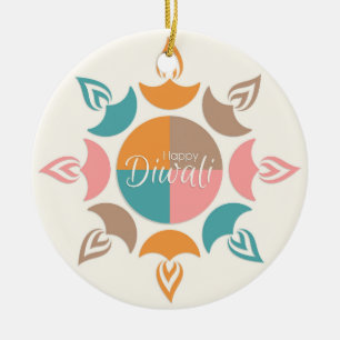 De Cerâmica Ornamento cerâmico Happy Diwali