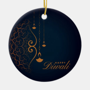 De Cerâmica Ornamento cerâmico Happy Diwali