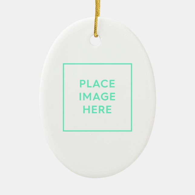 De Cerâmica Ornamento cerâmico oval (Frente)