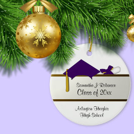 De Cerâmica Ornamento cerâmico para graduação em Boné roxo