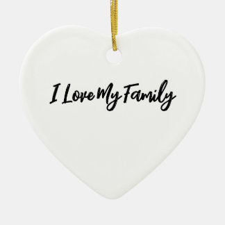 De Cerâmica ornamento cerâmico personalizado "Eu Amo Minha Fam