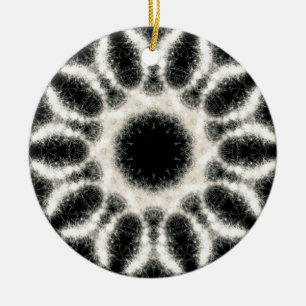 De Cerâmica Ornamento cerâmico preto e branco