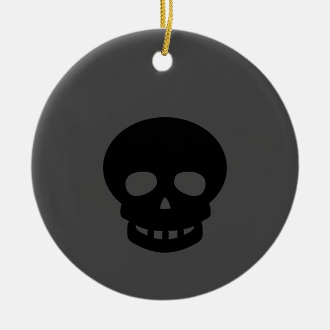 De Cerâmica Ornamento Cerâmico Preto-Negro-Spooky (Frente)